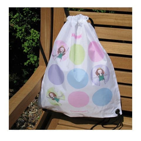 Personalised Fairy Drawstring Bag - Dot Range