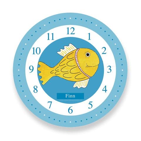 Personalised Fish Clock - Fins the Little Fish