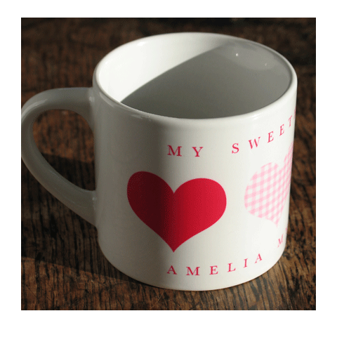 Personalised Four Sweet Hearts Little Folk Cup