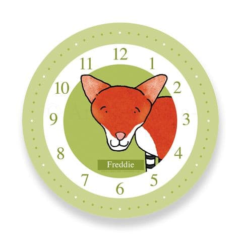 Personalised Fox Clock - Dash the Little Fox