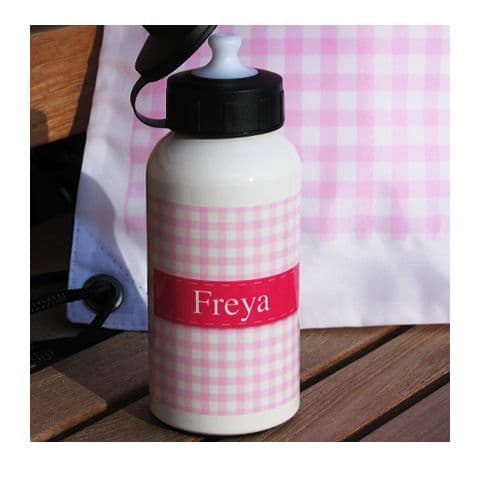 Personalised Gingham Drinks Bottles