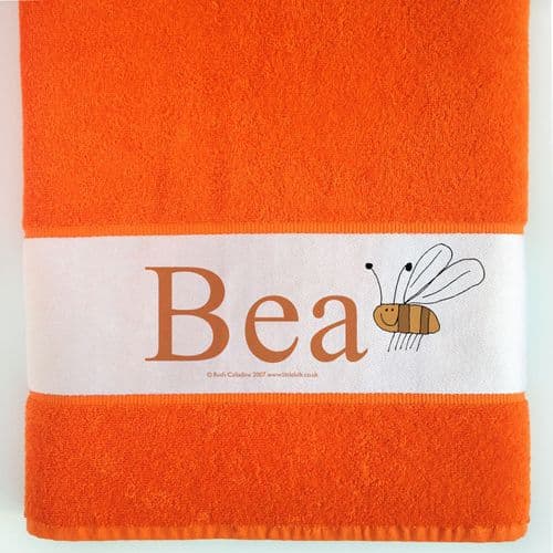 Personalised Large Towel - Buzz the Little Bee