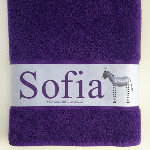 Personalised Large Towel - Ears the Little Donkey