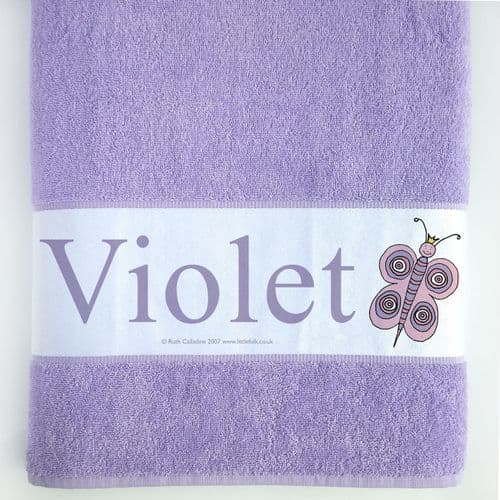 Personalised Large Towel - Flutter the Little Butterfly