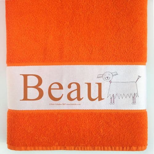 Personalised Large Towel - Funguy the Little Dog