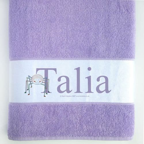 Personalised Large Towel - Incey the Little Spider