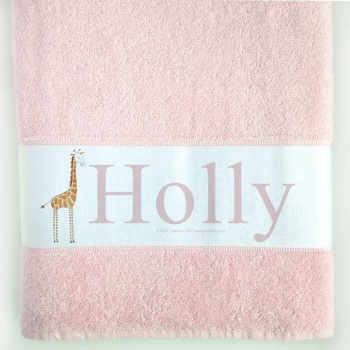 Personalised Large Towel - Long Legs the Little Giraffe