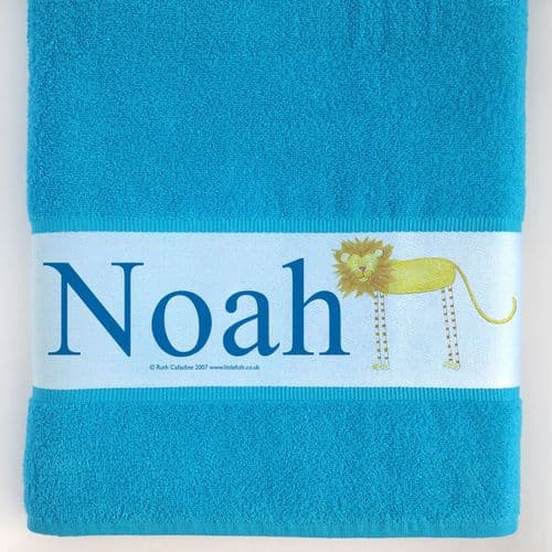 Personalised Large Towel - Meow the Little Lion