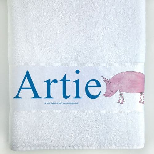 Personalised Large Towel - Oink the Little Pig