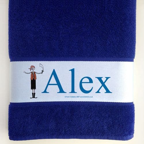 Personalised Large Towel - Plank the Little Pirate