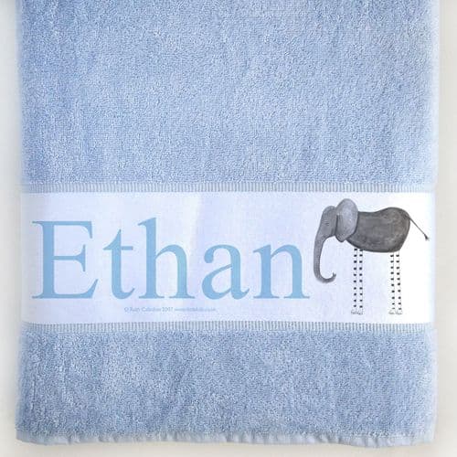 Personalised Large Towel - Squirt the Little Elephant