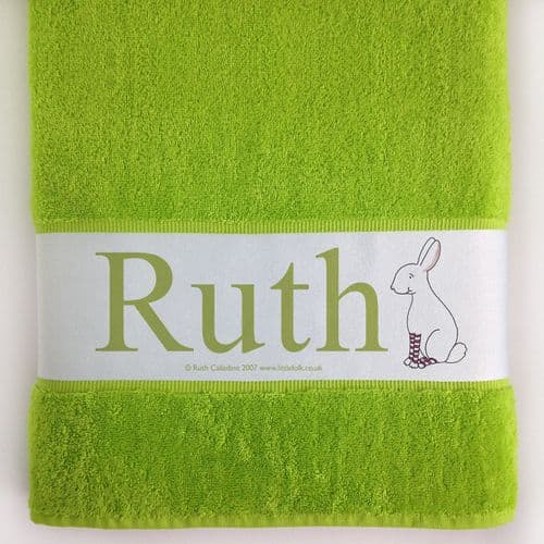 Personalised Large Towel - Twitch the Little Rabbit