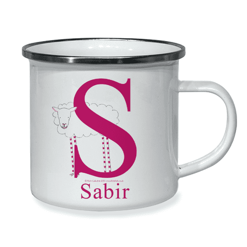 Personalised Little Folk Enamel Cup - Baa Baa the Little Sheep