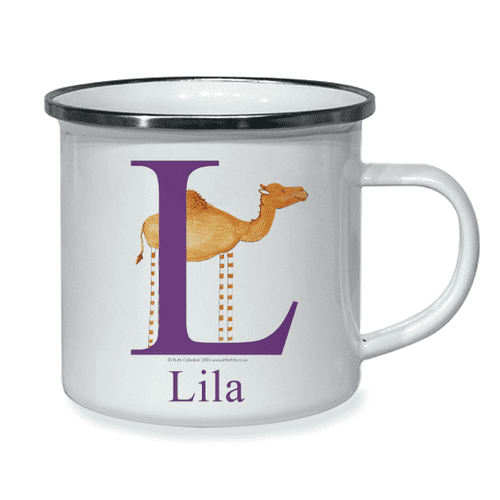 Personalised Little Folk Enamel Cup - Bump the Little Camel