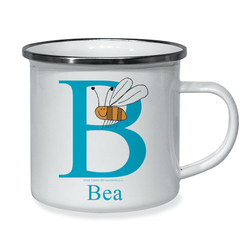 Personalised Little Folk Enamel Cup - Buzz the Little Bee
