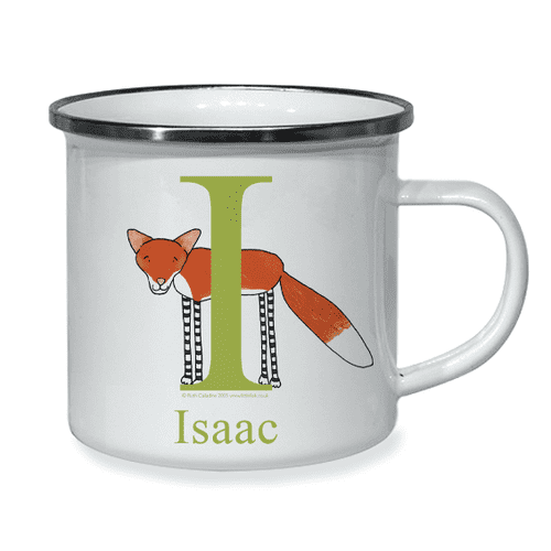 Personalised Little Folk Enamel Cup - Dash the Little Fox