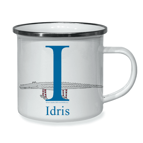 Personalised Little Folk Enamel Cup - Snap the Little Alligator