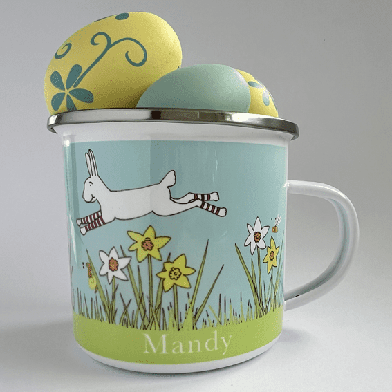 Personalised Little Folk Enamel Cup - Springtime