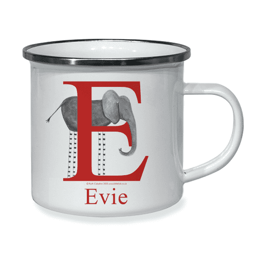 Personalised Little Folk Enamel Cup - Squirt the Little Elephant