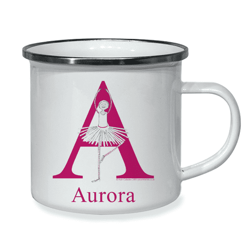 Personalised Little Folk Enamel Cup - Twirl the Little Ballerina