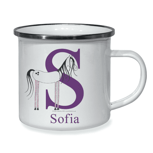 Personalised Little Folk Enamel Cup - Twizzle the Little Pony