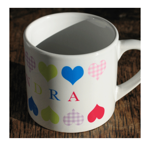 Personalised Love Hearts Little Folk Cup