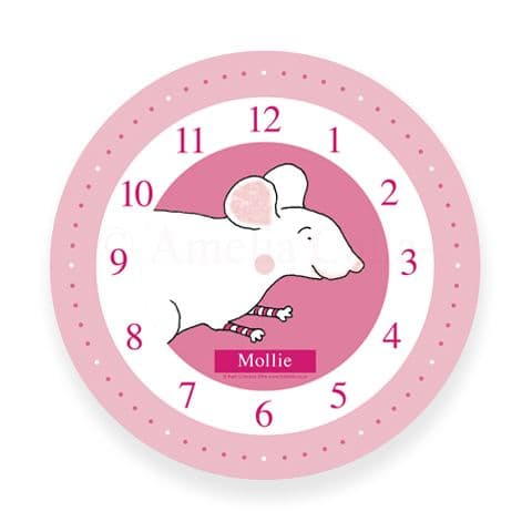 Personalised Mouse Clock - Scrabble the Little Mouse