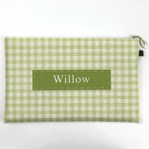 Personalised Pencil Case - Green Gingham