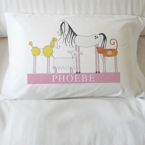 Personalised Pet Animals Pillowcase - Pet Friends