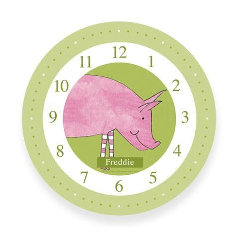 Personalised Pig Clock - Oink the Little Pig