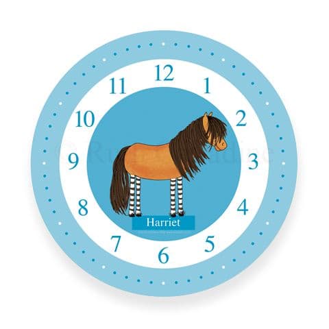 Personalised Pony Clock - Tinker the Little Shetland Pony