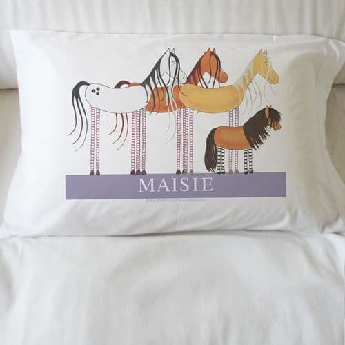 Personalised Pony Pillowcase - Pony Friends
