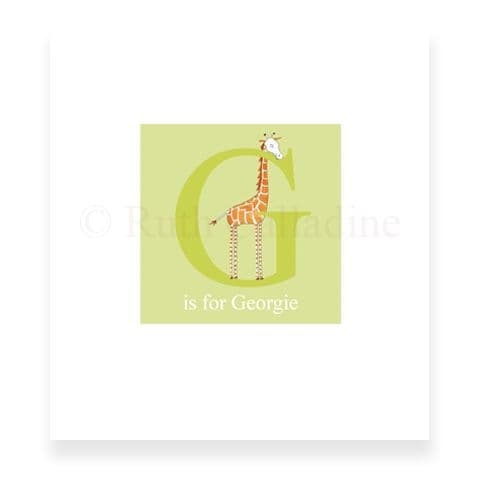Personalised Ready to Frame Mounted Alphabet Prints