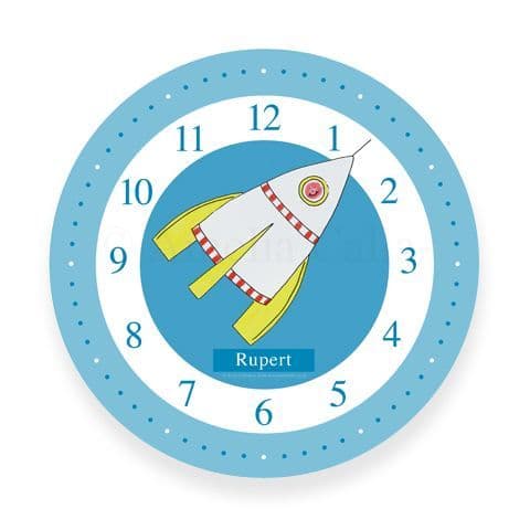 Personalised Rocket Clock - Zoom the Little Rocket