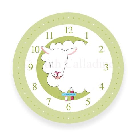 Personalised Sheep Clock - Baa Baa the Little Sheep