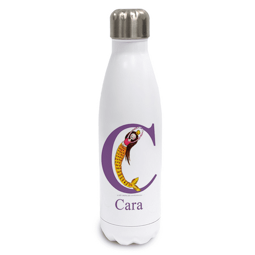 Personalised Stainless Steel Thermos Bottle - Bubbles the Little Mermaid