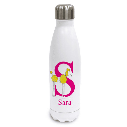 Personalised Stainless Steel Thermos Bottle - Puffball the Little Dog