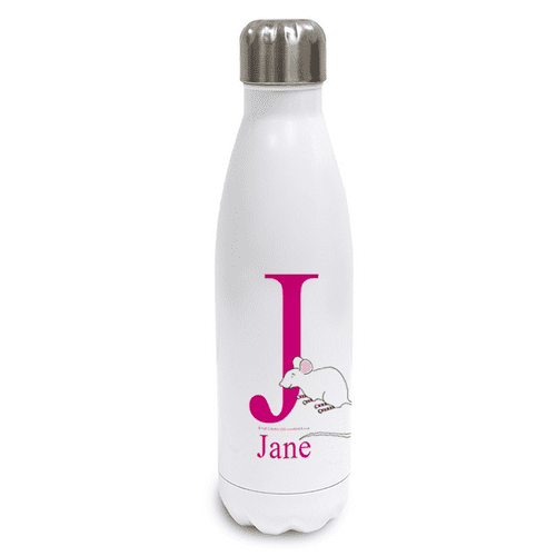 Personalised Stainless Steel Thermos Bottle - Scrabble the Little Mouse