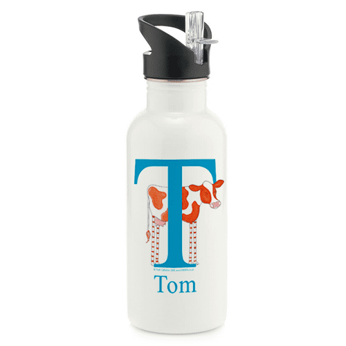 Personalised Stainless Steel Water Bottle - Cud the Little Cow