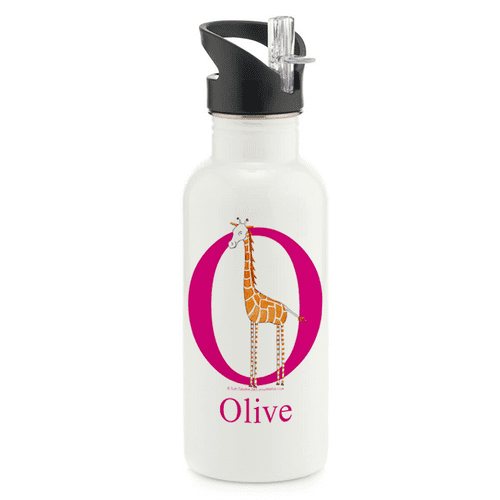 Personalised Stainless Steel Water Bottle - Long Legs the Little Giraffe