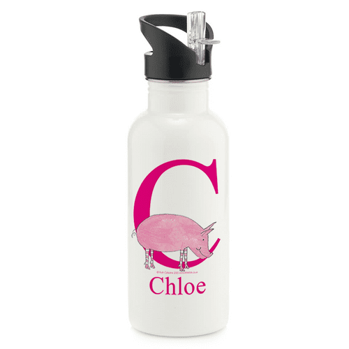 Personalised Stainless Steel Water Bottle - Oink the Little Pig