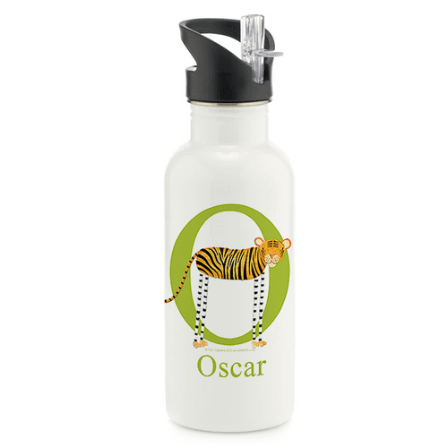 Personalised Stainless Steel Water Bottle - Pounce the Little Tiger