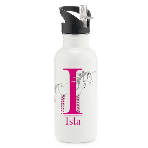 Personalised Stainless Steel Water Bottle - Sparkle the Little Unicorn