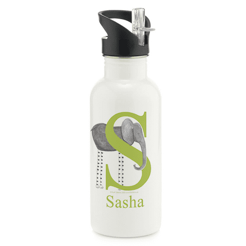 Personalised Stainless Steel Water Bottle - Squirt the Little Elephant