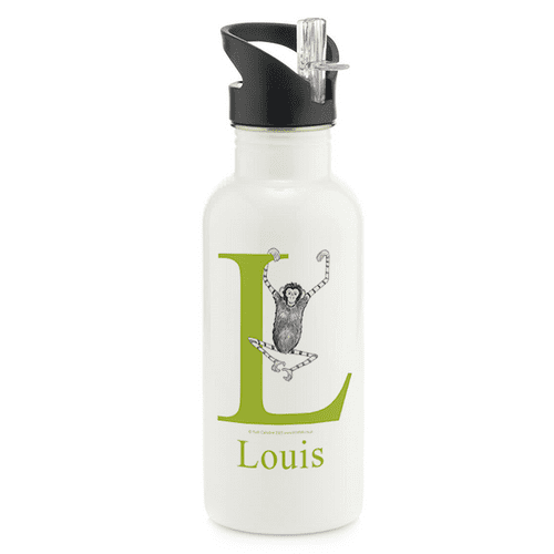 Personalised Stainless Steel Water Bottle - Swing the Little Chimp