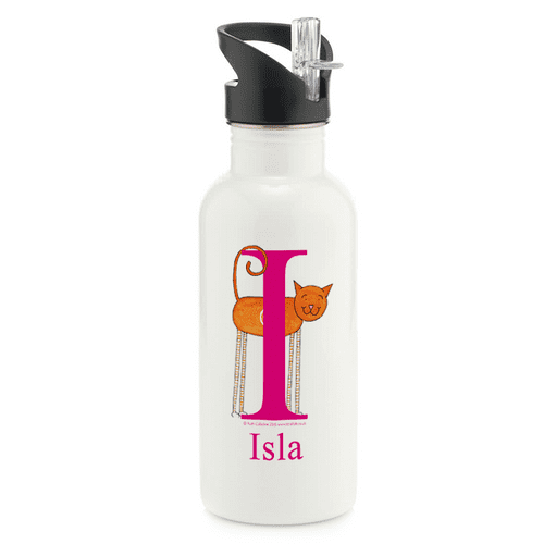 Personalised Stainless Steel Water Bottle - Target the little Cat