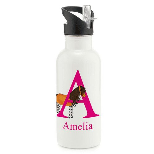 Personalised Stainless Steel Water Bottle - Tinker the Little Shetland Pony
