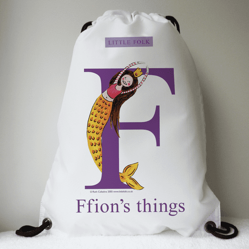 Personalised Swimming Bags - Bubbles the Little Mermaid