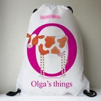 Personalised Swimming Bags | Personalised Children's Gifts | Birthday Gifts | Cud the Little Cow | Little Folk