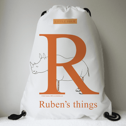 Personalised Swimming Bags - Spike the Little Rhino